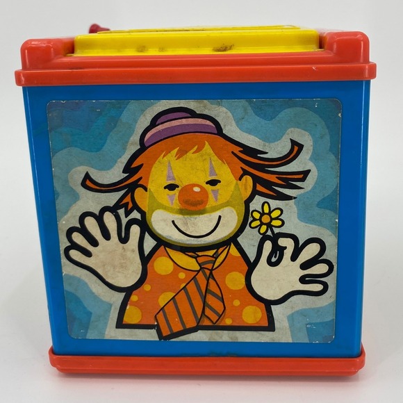 Vintage Jack In The Music Box 1976 Mattel Clown Pop Goes The Weasel, Sound Works - Picture 4 of 9